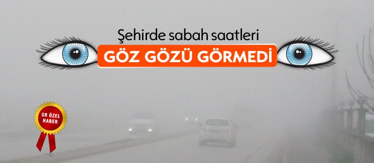 Yoğun sis nedeniyle göz gözü görmedi
