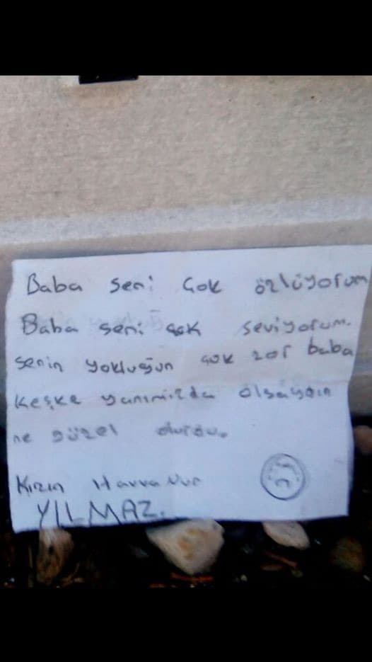 Şehit kızının mesajı yürekleri dağladı
