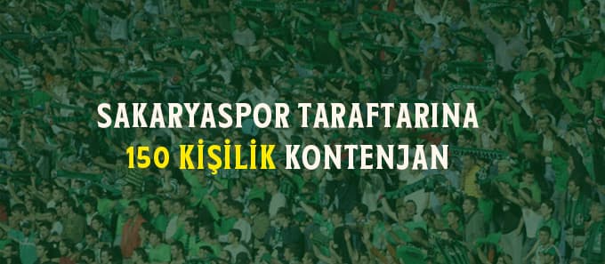 Sakaryaspor taraftarına 150 kişilik bilet