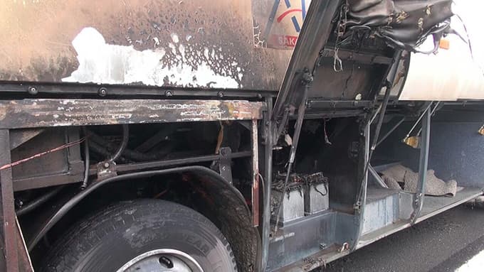Tatangalar'ın otobüsü alev aldı