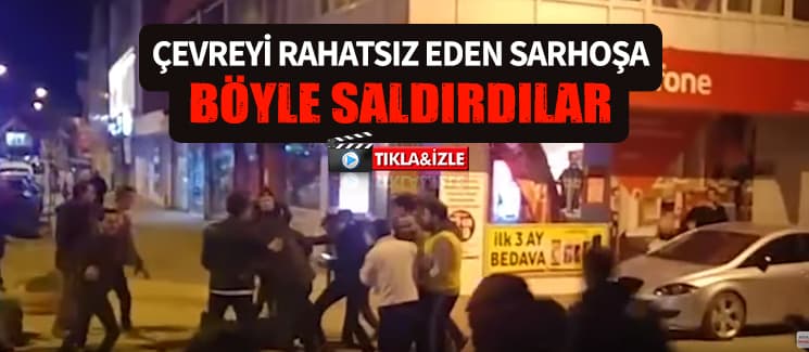 Sarhoş adamı linç etmek istediler