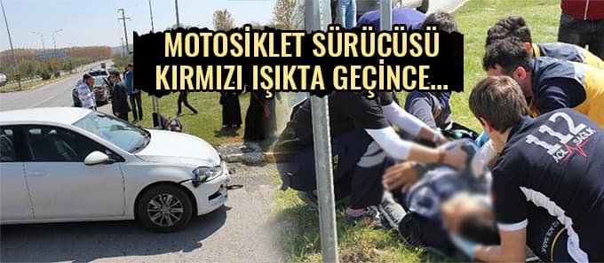Otomobil motosiklete çarptı: 2 yaralı
