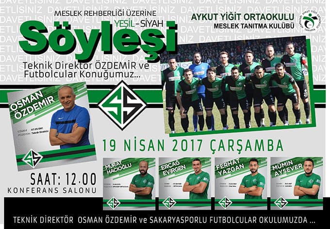 Sakaryasporlu oyuncular öğrenciler ile sohbet edecek