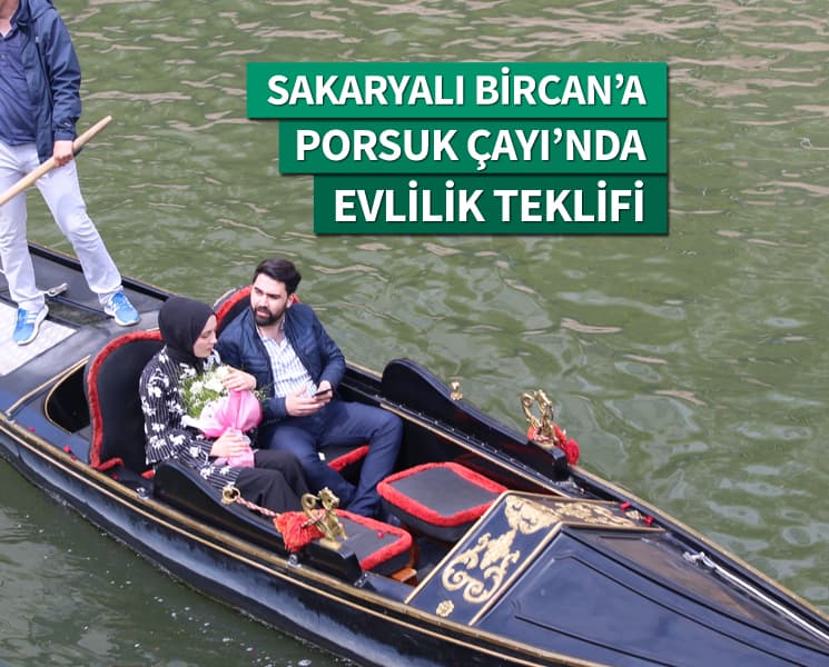 Sakarya'lı Bircan'a Porsuk Çayı'nda evlilik teklifi