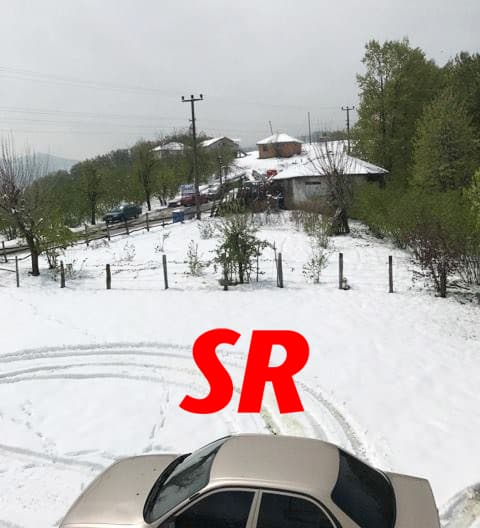 Nisan sonunda kar yağışı
