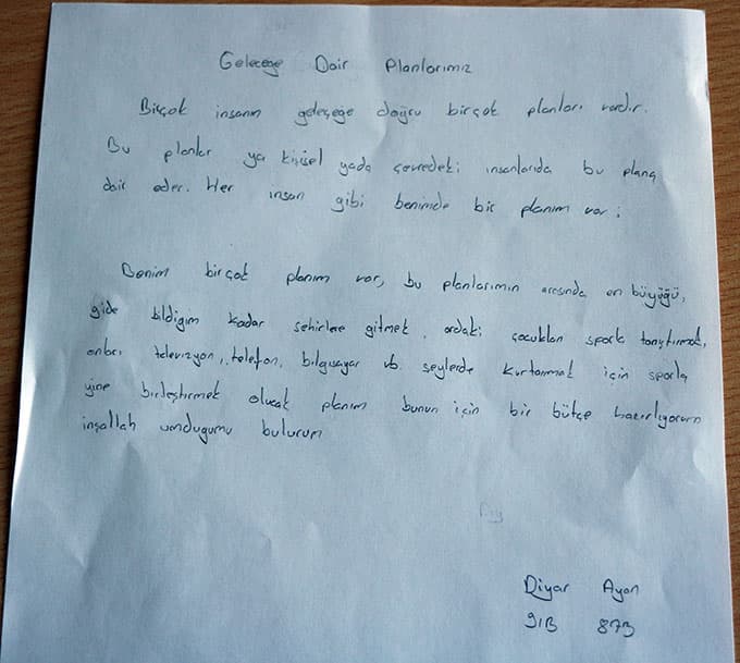 Diyar'ın okulunda yas