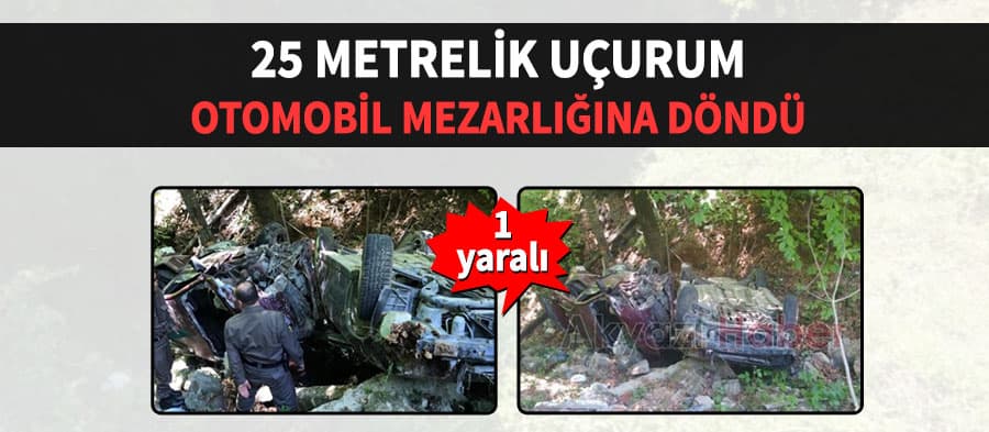 O uçurum otomobil mezarlığına döndü