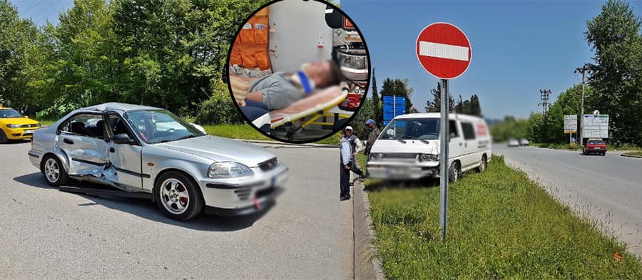 Kavşakta çarpıştılar