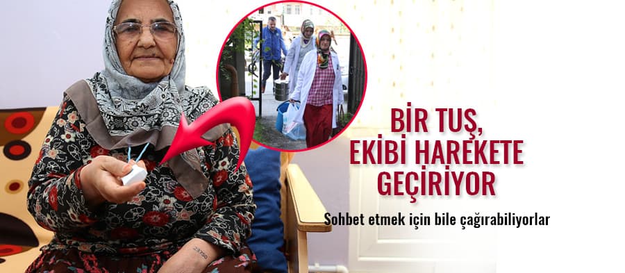Yaşlılar bir tuşla "hizmet" alıyor