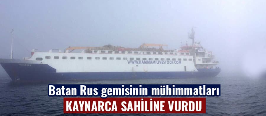 Batan Rus gemisinin mühimmatları kıyıya vurdu