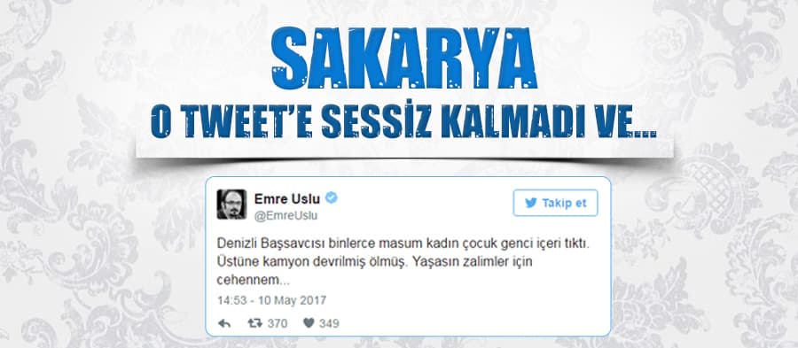Sakarya o yazıya sessiz kalmadı