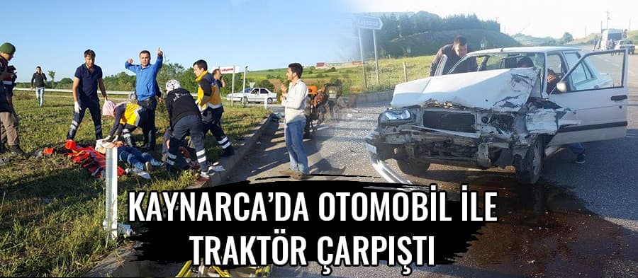 Kaynarca'da otomobil ile traktör çarpıştı