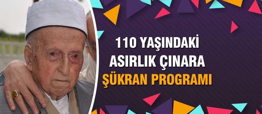 110 yaşındaki asırlık çınara şükran programı