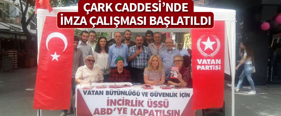 Çark Caddesi'nde imza çalışması başlatıldı