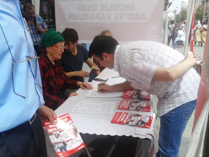 Çark Caddesi'nde imza çalışması başlatıldı