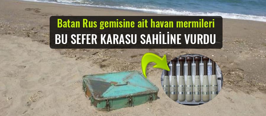 Batan geminin mühimmatları kıyıya vurmaya devam ediyor
