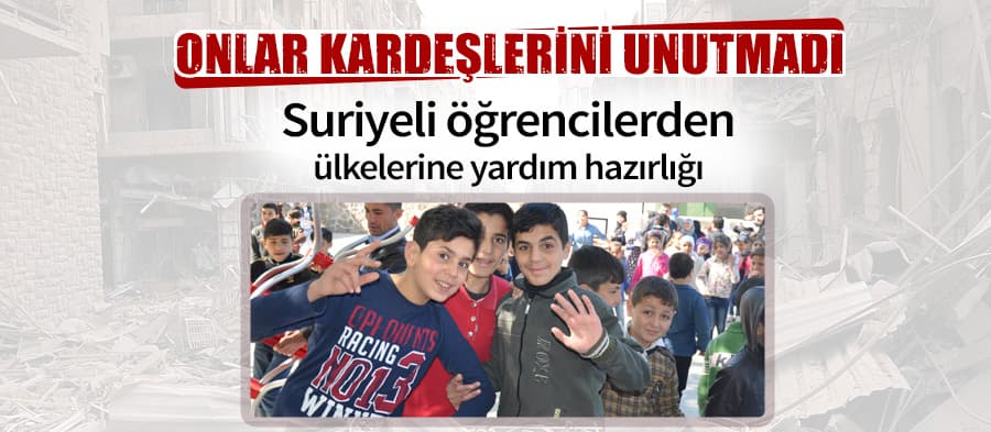 Suriyeli öğrencilerden ülkelerine yardım hazırlığı