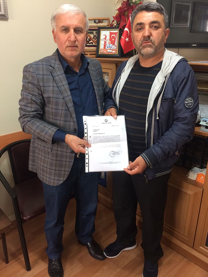 DP Taraklı İlçe Başkanlığı'na atanan Kara'ya ziyaret