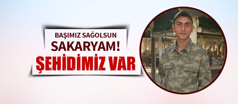 Sakarya'ya şehit ateşi düştü