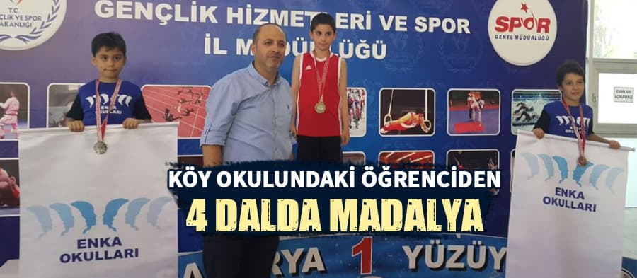 Köy okulundaki öğrenciden büyük başarı