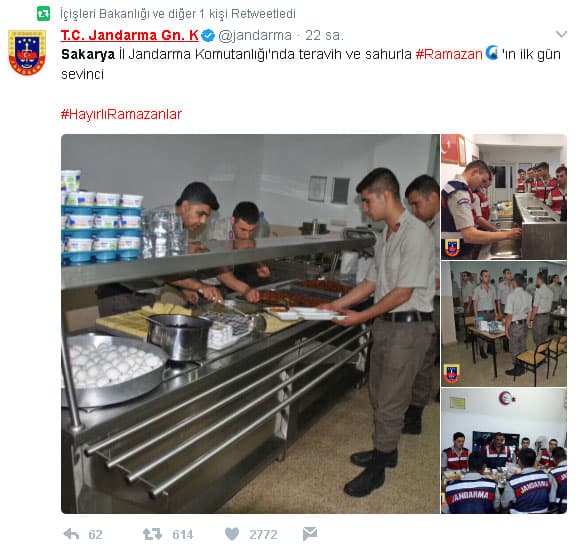 Sakarya Jandarma Komutanlığı'nın ramazan sevinci