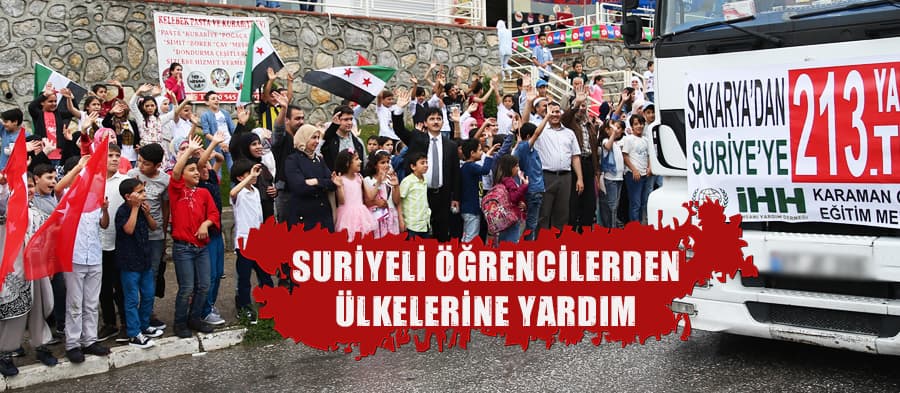 Suriyeli öğrencilerden ülkelerine insani yardım