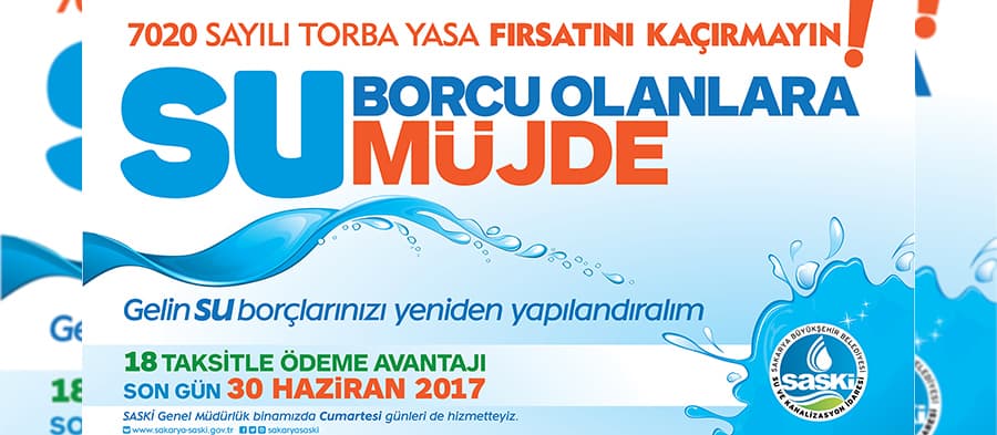 Su Borcu Olanlara Torba Yasa Müjdesi
