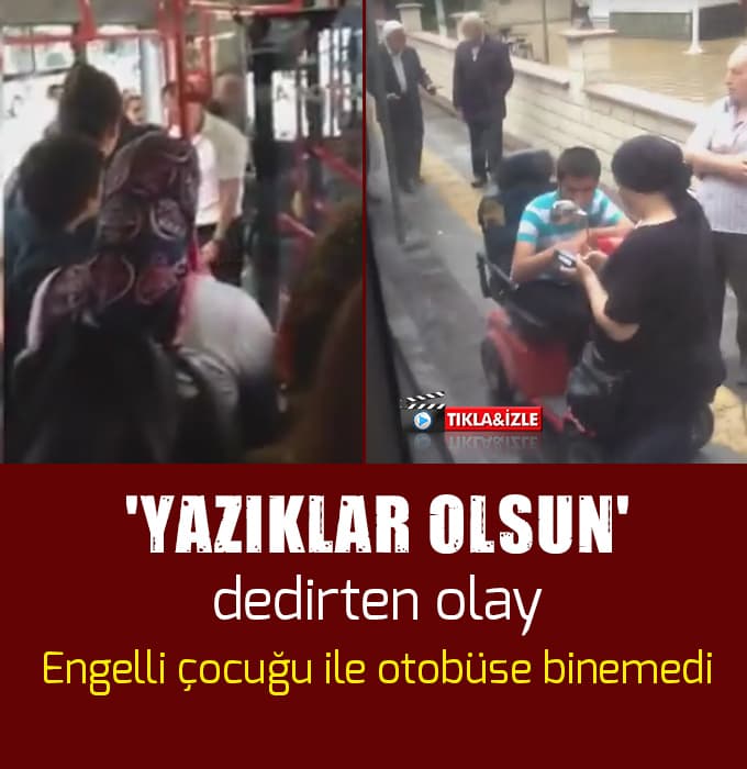 Engelli vatandaş otobüse binemedi