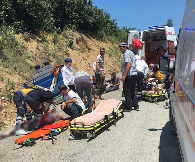Kocaali'de feci kaza