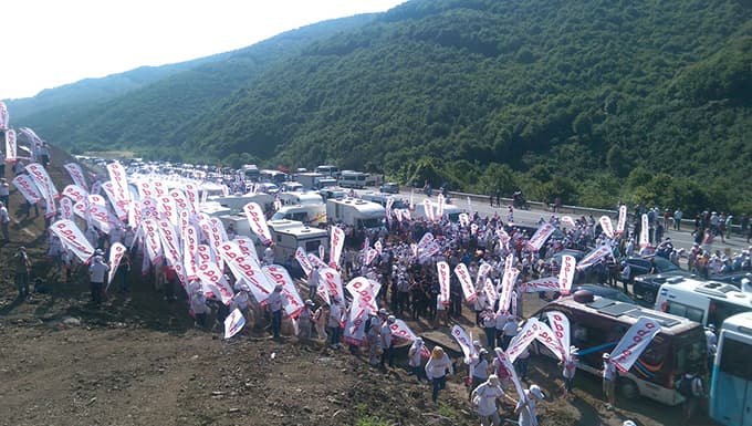 Kortej yürüyüşünde Sakarya'ya giriş yapıldı