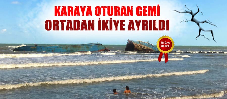 Gemi ortadan ikiye ayrıldı