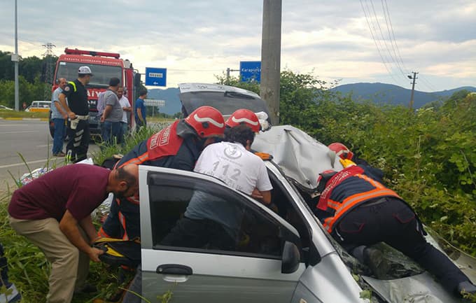 Kuzuluk yolunda feci kaza