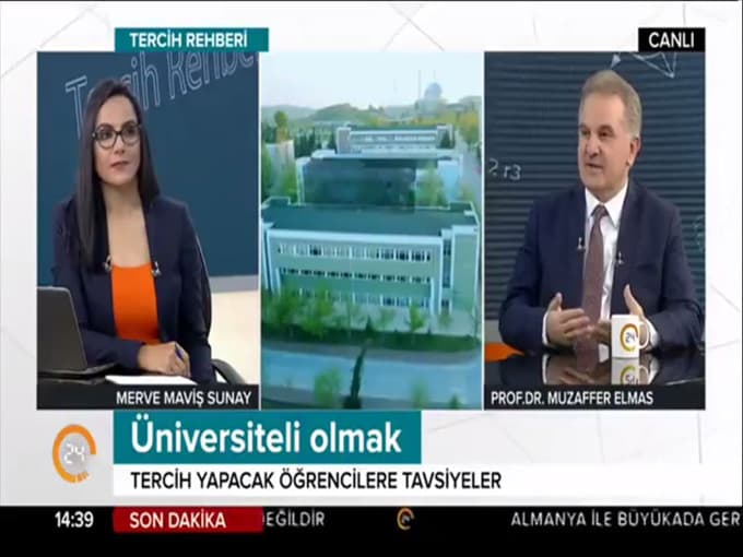 Rektör Elmas, Tercih Rehberi programına katıldı