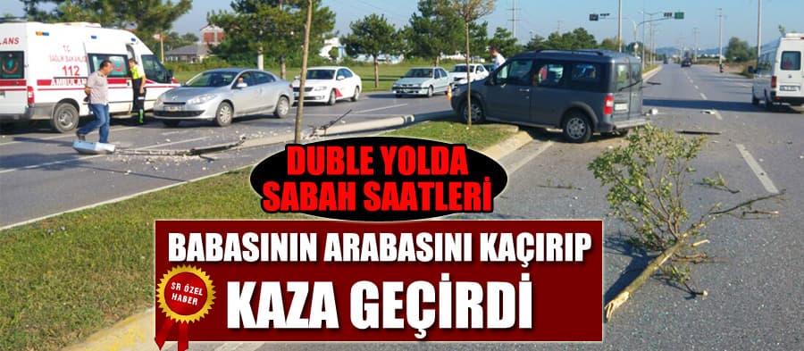 Duble yolda trafik kazası