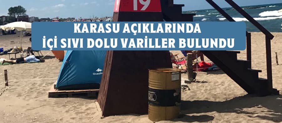 Karadeniz'de içi sıvı dolu variller bulundu
