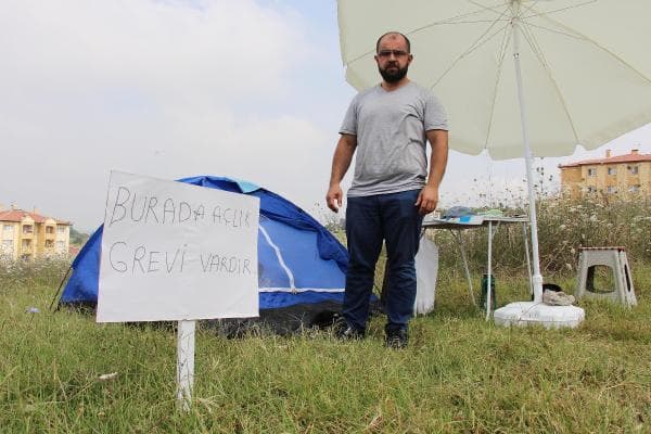 Tapulu arazisi imara açılmayınca açlık grevine başladı
