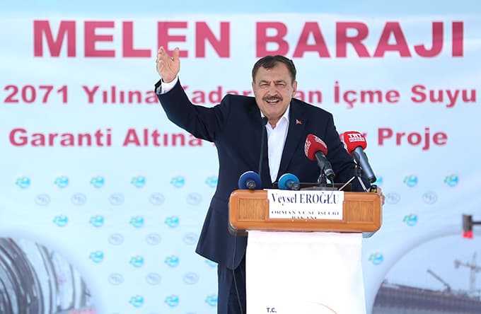 Bakan Eroğlu, Melen Barajı için Sakarya'ya geldi