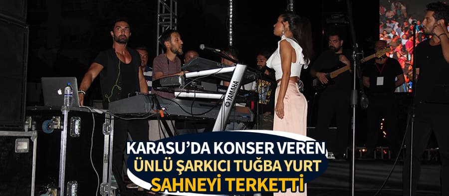 Tuğba Yurt sahneyi terk etti
