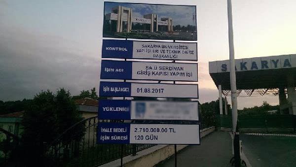 SAÜ'ye 2 milyon 710 bin liralık yeni giriş kapısı