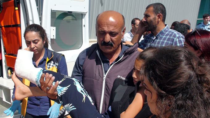 Yaralı çocuklardan bazıları memleketlerine götürüldü