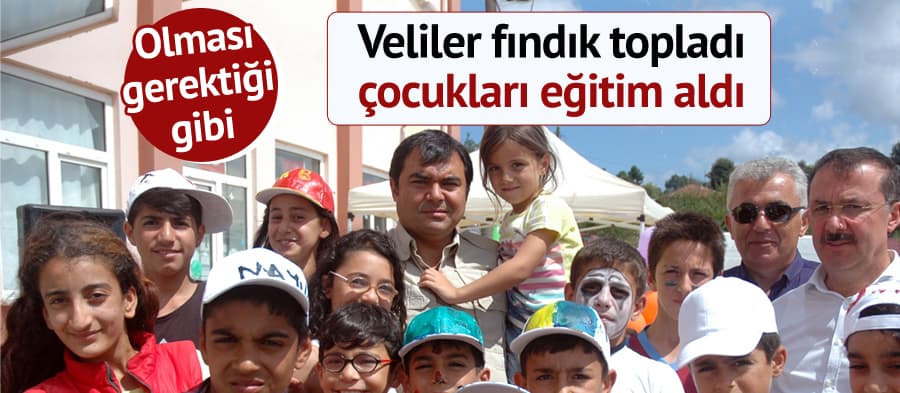 Veliler fındık topladı, çocukları eğitim aldı