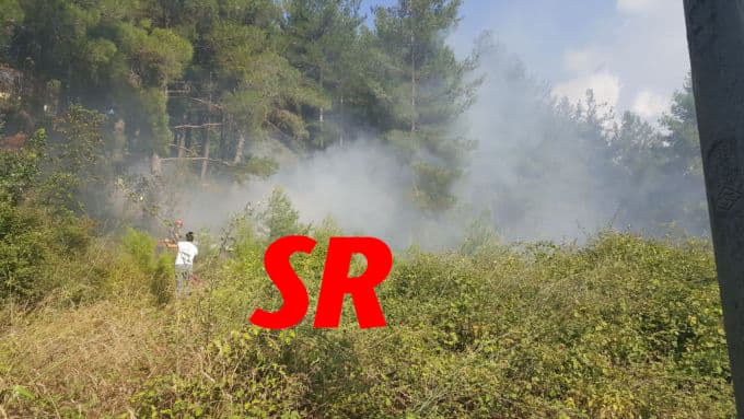 Justinianos Köprüsü yanında korkutan yangın