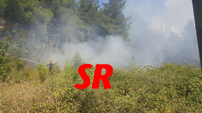 Justinianos Köprüsü yanında korkutan yangın