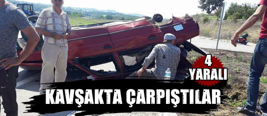 Kavşakta çarpıştılar