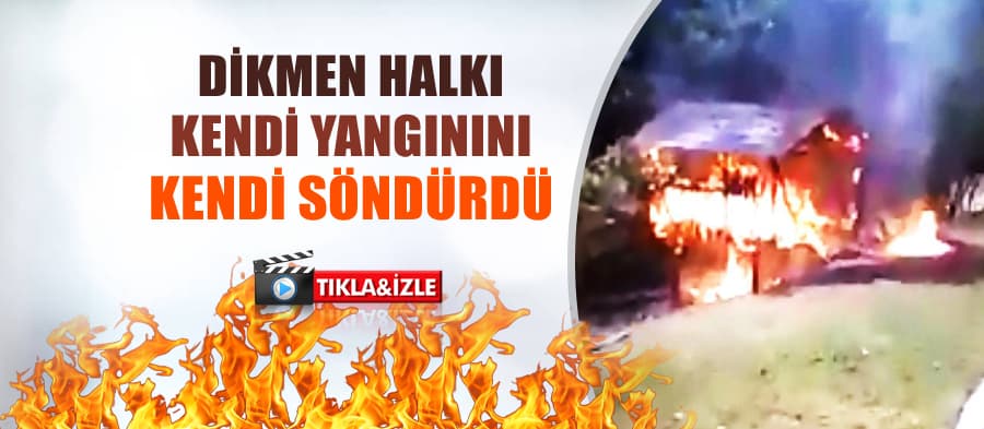 Kendi itfaiye araçlarıyla yangını söndürdüler