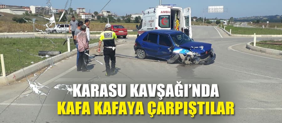 Karasu Kavşağı'nda trafik kazası