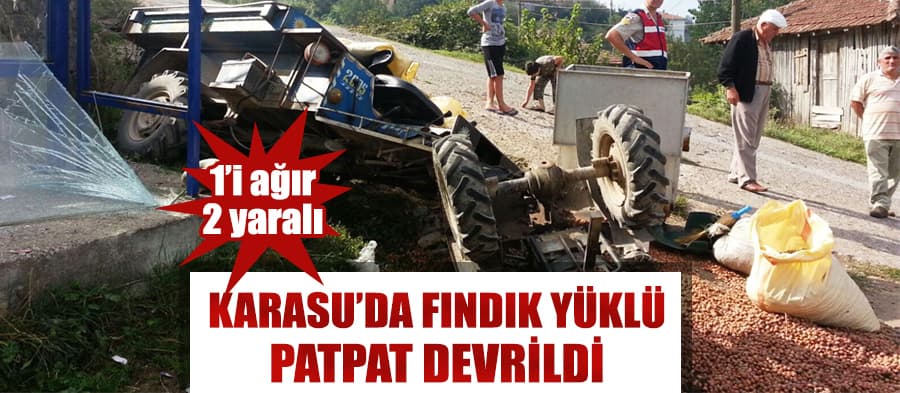 Karasu'da patpat devrildi