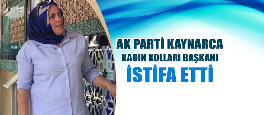 Ak Parti Kaynarca Kadın Kolları Başkanı istifa etti