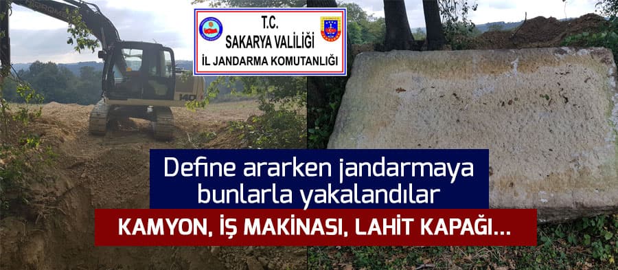 Define ararken jandarmaya yakalandılar