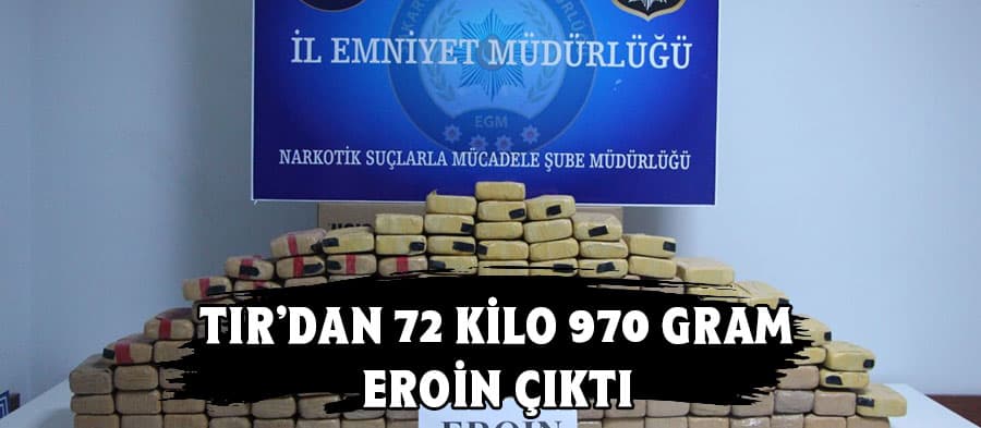 Sakarya'da 72 kilo 970 gram eroin ele geçirildi
